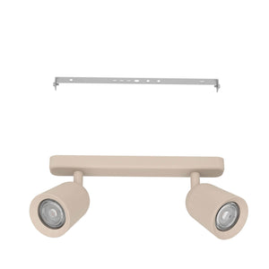 Eglo EU Camaldoli LED Dual Ceiling Spotlight Sandy Steel