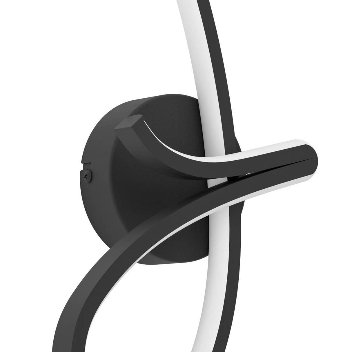 Eglo EU Cardoncito LED Wall Light Modern Black Steel & Plastic Sculptural Light Bar