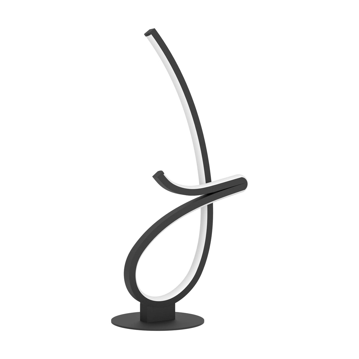 Eglo EU Cardoncito LED Table Lamp Modern Black Steel & Plastic Sculptural Light Design