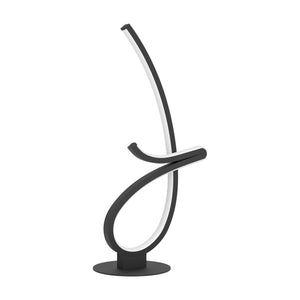 Eglo EU Cardoncito LED Table Lamp Modern Black Steel & Plastic Sculptural Light Design