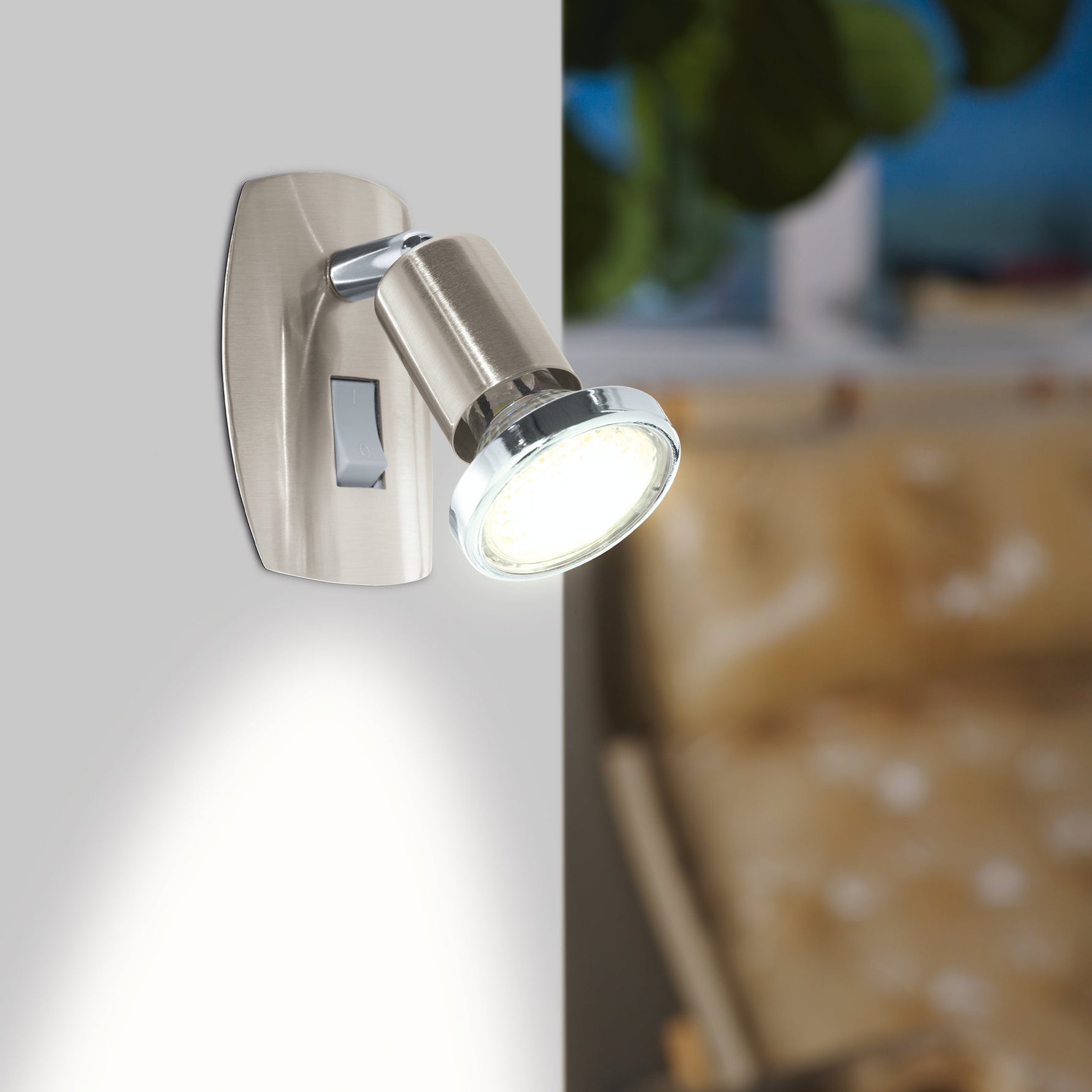 Eglo EU Tedo Satin Nickel LED Round Recessed Light, 8cm, 3000K product image - Endon Lighting from First Light Direct with great prices and fast UK delivery