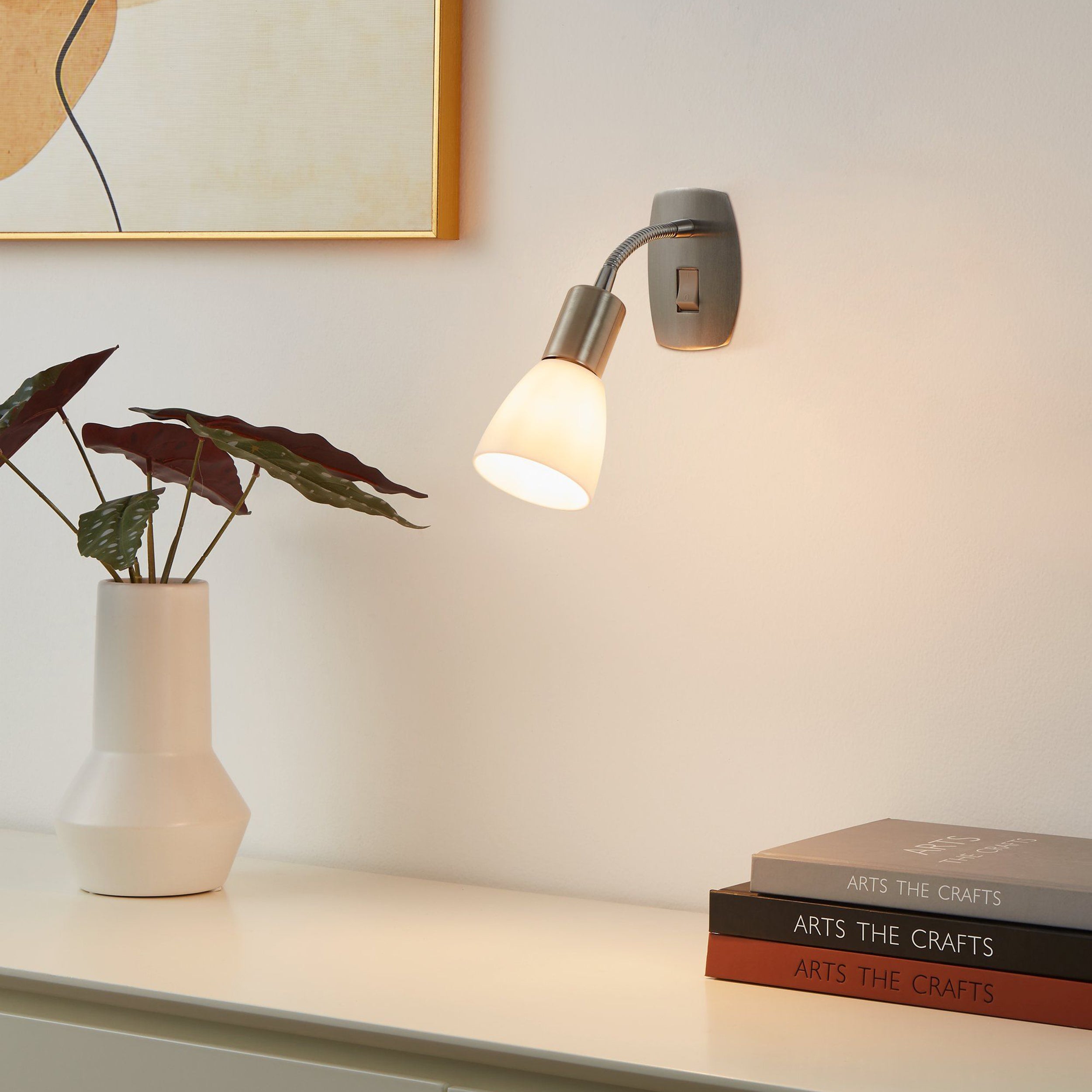 Eglo EU ONO?2 Wall Light – Anthracite Aluminium, Twin LED, Warm White, Indoor Up & Down Lighting