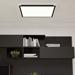 Eglo EU Moradillo Black Steel LED Ceiling Light, 59.5cm, Tricolour