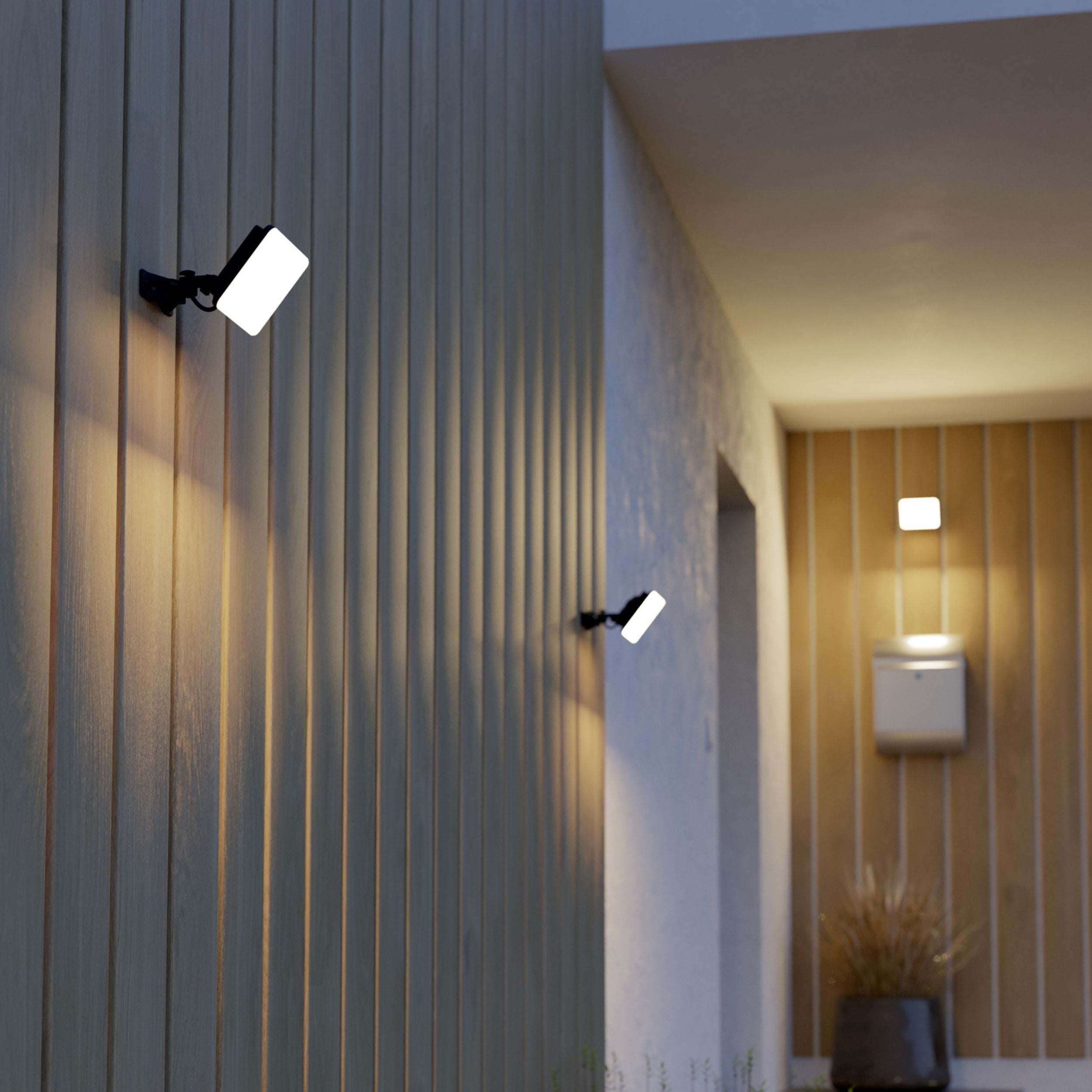 Eglo EU Machio 50W LED Flood Light, IP65 Weatherproof, Black Aluminium Housing, 20.5cm