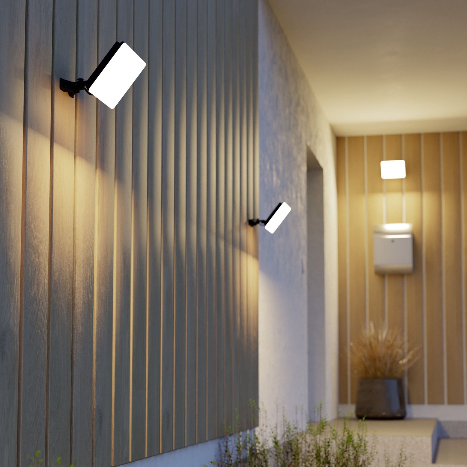 Eglo EU Machio 20W LED Flood Light, IP65 Weatherproof, Black Aluminium Housing, 16cm