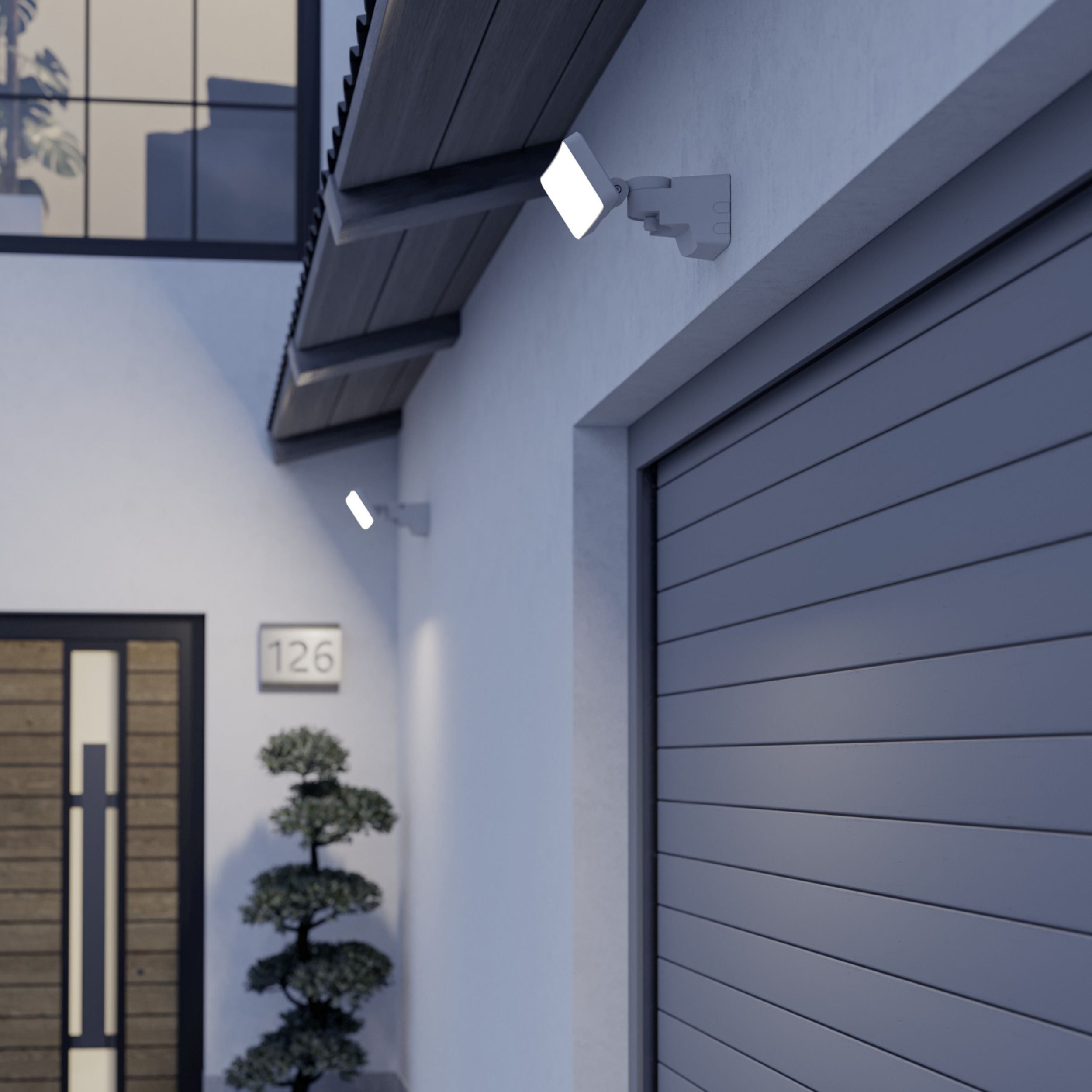 Eglo EU EPIFANO Outdoor LED Floodlight – White Aluminium, 100?W, Adjustable Colour Temperature, IP65 Exterior Lighting