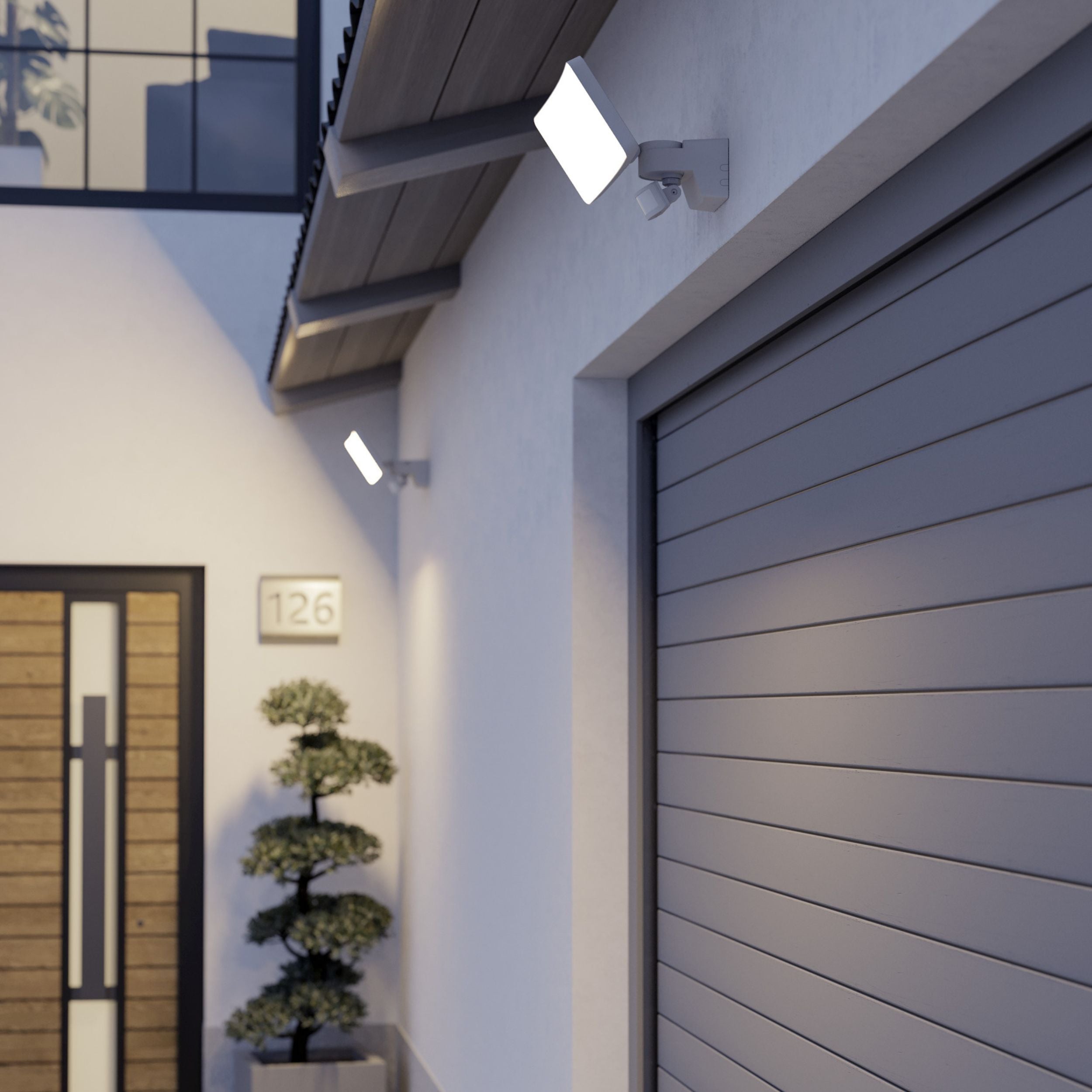Eglo EU Epifano White Plastic Outdoor Motion Detector product image - Endon Lighting from First Light Direct with great prices and fast UK delivery