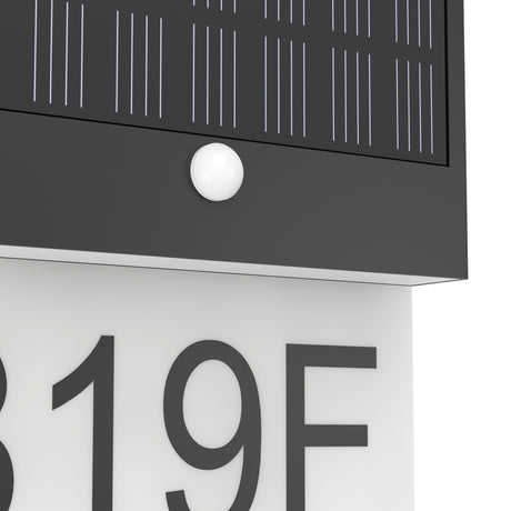 Eglo EU CONETTIMARA Solar Outdoor Wall Light – Black Textured Plastic, Motion Sensor, Warm White, IP44 Garden Lighting