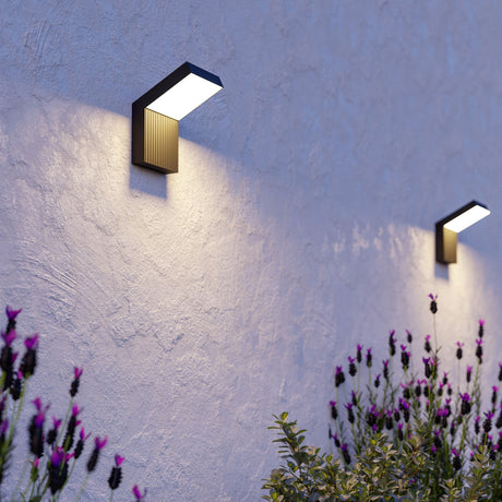 Eglo EU GROTTAZZOLINA Outdoor LED Wall Light – Black Aluminium, Warm White, IP65 Exterior Lighting