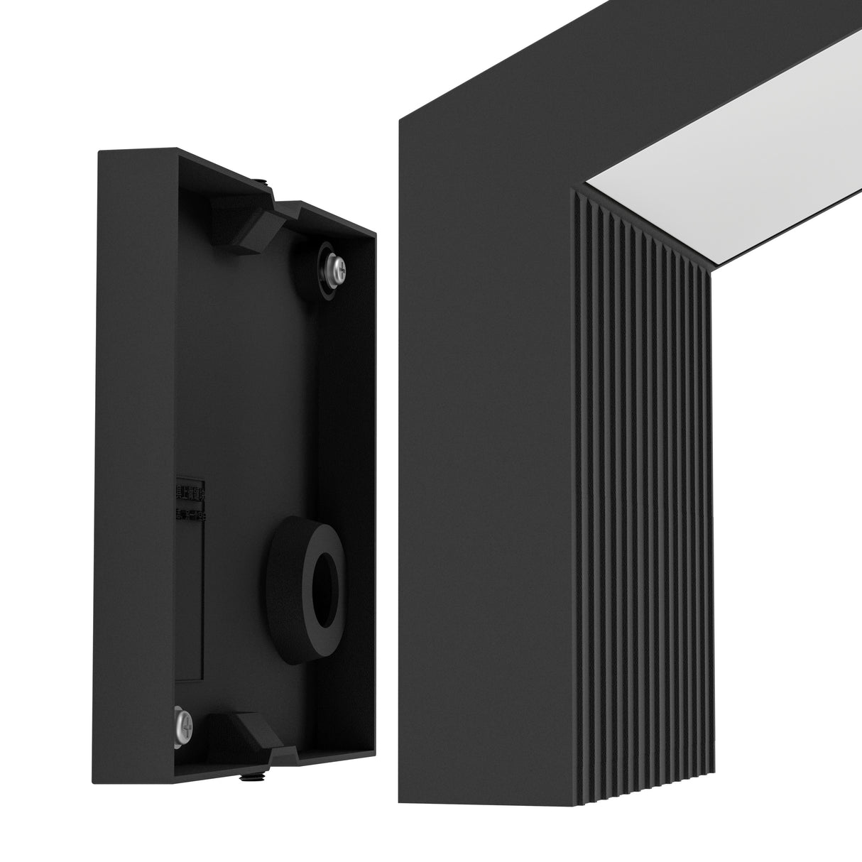 Eglo EU GROTTAZZOLINA Outdoor LED Wall Light – Black Aluminium, Warm White, IP65 Exterior Lighting