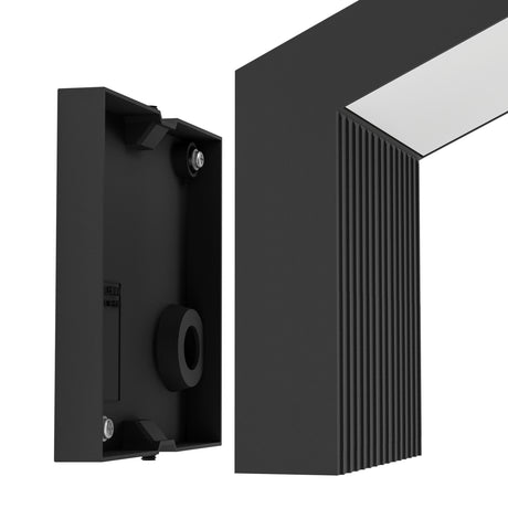 Eglo EU GROTTAZZOLINA Outdoor LED Wall Light – Black Aluminium, Warm White, IP65 Exterior Lighting