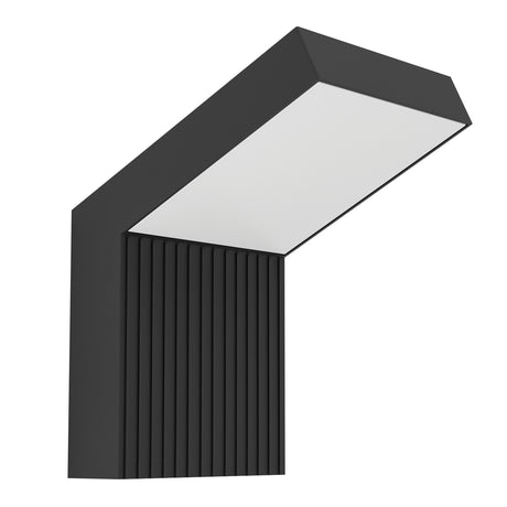 Eglo EU GROTTAZZOLINA Outdoor LED Wall Light – Black Aluminium, Warm White, IP65 Exterior Lighting