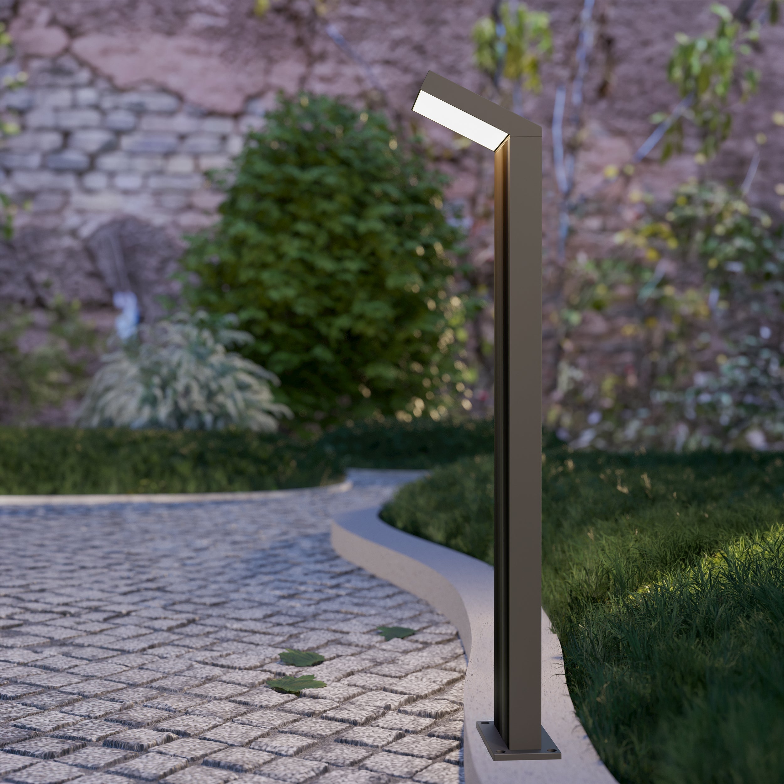 Eglo EU Grottazzonlina Black Aluminium LED Outdoor Floor Light With Motion Sensor