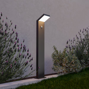 Eglo EU Grottazzonlina Black Aluminium LED Outdoor Floor Light With Motion Sensor