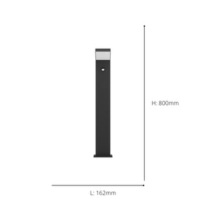 Eglo EU Grottazzonlina Black Aluminium LED Outdoor Floor Light With Motion Sensor