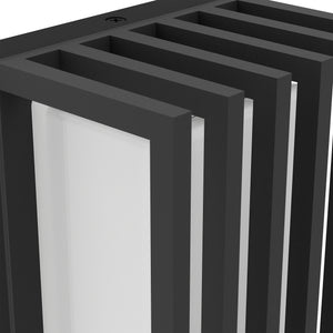 Eglo EU GENOVESE Outdoor LED Wall Light – Black Aluminium, Tri?Colour CCT, Microwave Sensor, Exterior Lighting