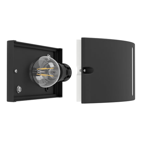 Eglo EU POGGIARELLO Wall Light – Black, IP54, E14, Contemporary Outdoor Wall Lighting