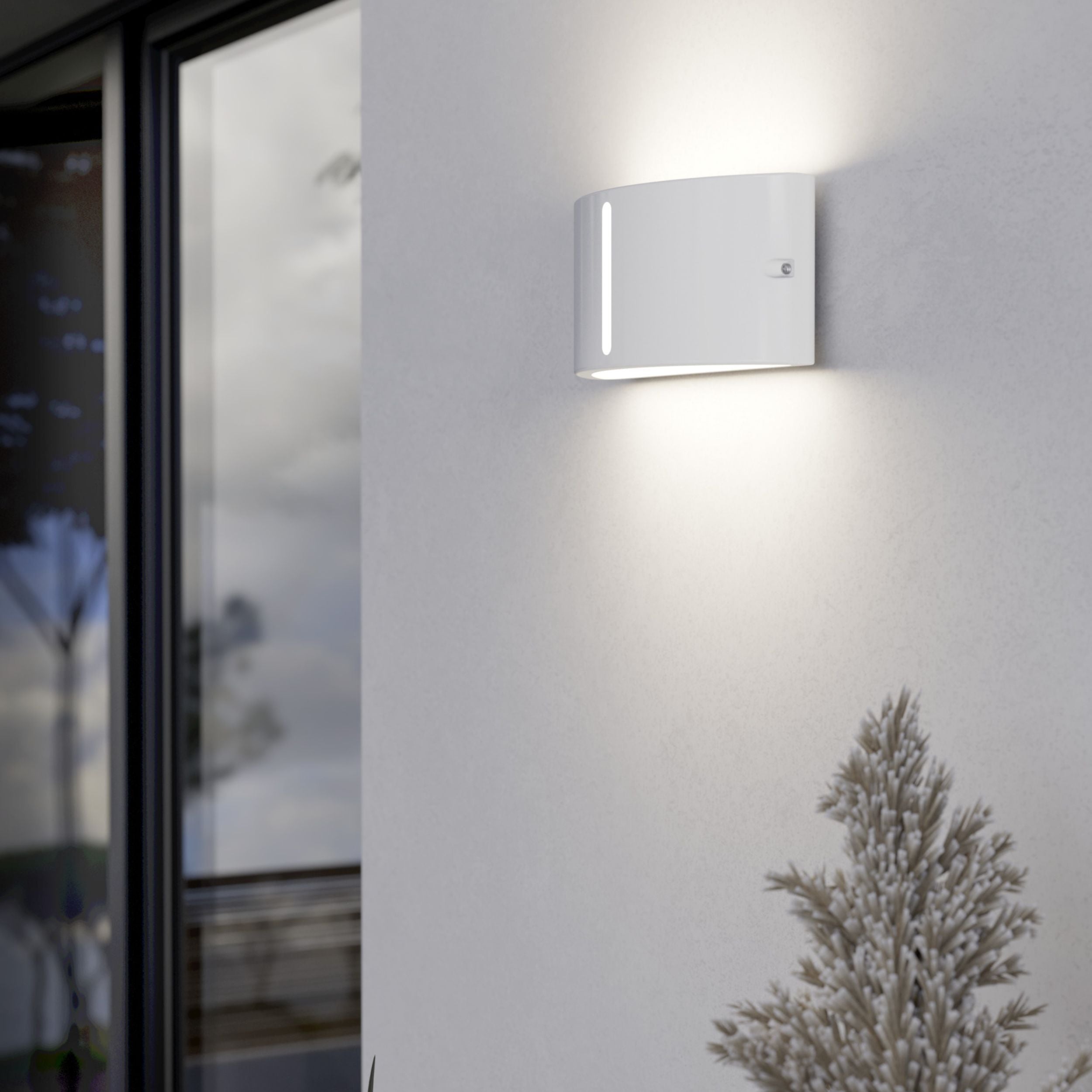 Eglo EU POGGIARELLO Wall Light – White, IP54, E14, Contemporary Outdoor Wall Lighting