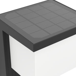 Eglo EU FRIGENTO Solar Wall Light – Black Aluminium, Motion Sensor, Warm White, IP44 Outdoor Lighting