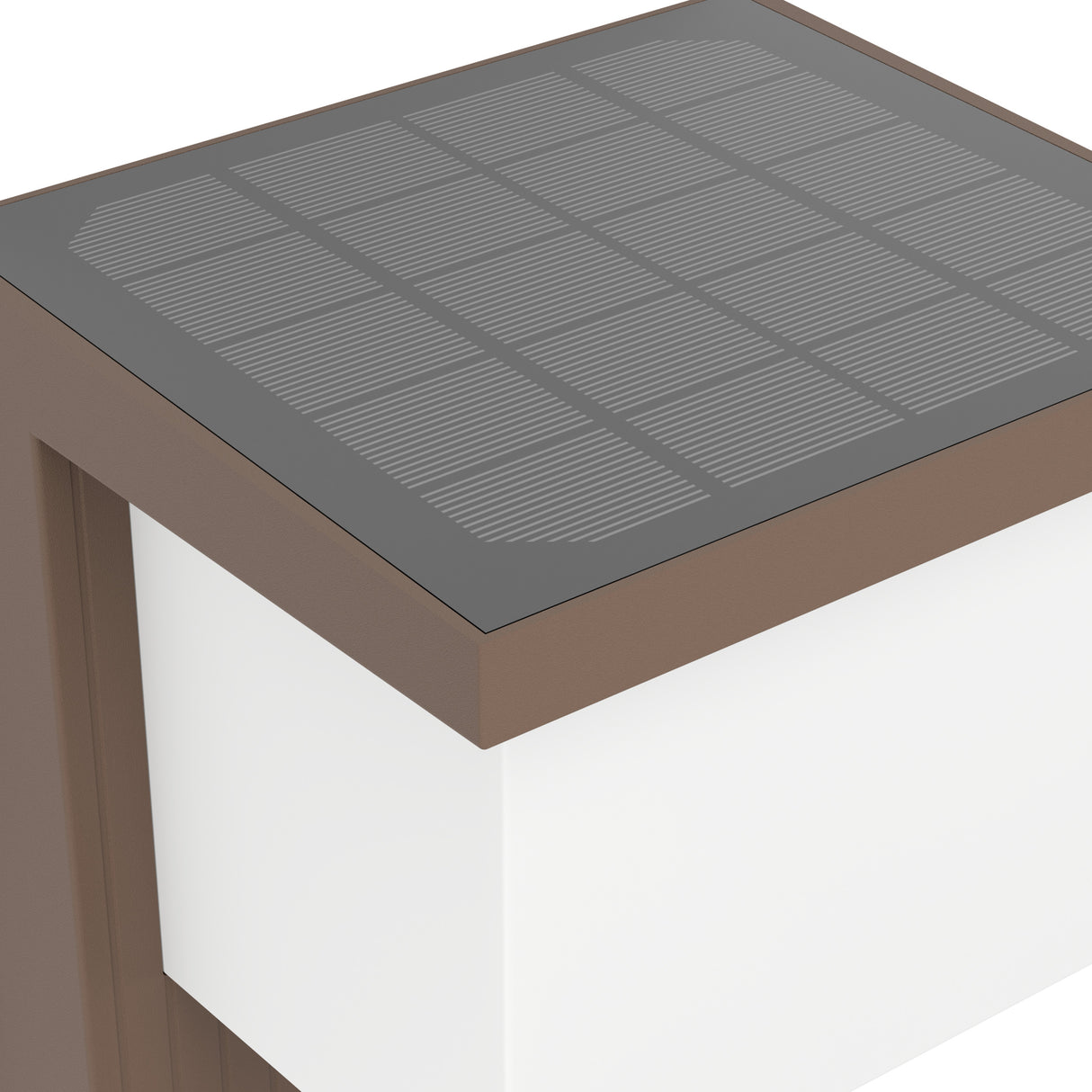 Eglo EU FRIGENTO Solar Wall Light – Auburn Aluminium, Motion Sensor, Warm White, IP44 Outdoor Lighting