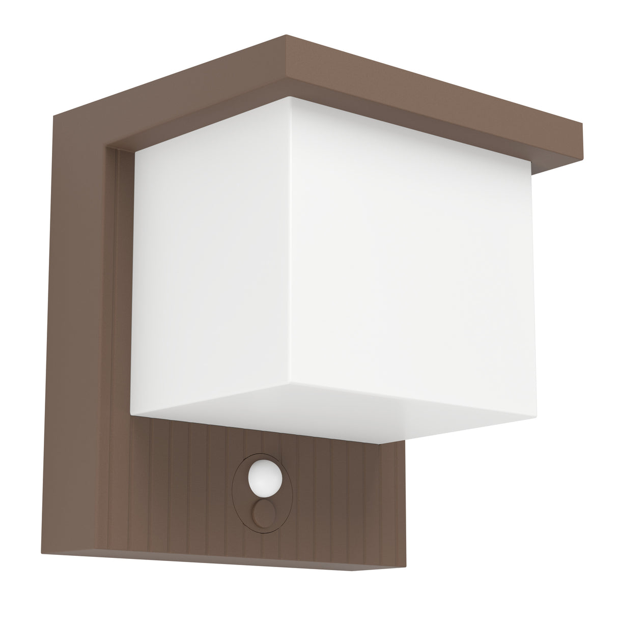 Eglo EU FRIGENTO Solar Wall Light – Auburn Aluminium, Motion Sensor, Warm White, IP44 Outdoor Lighting