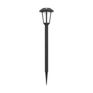 Eglo EU PRIETTA Solar Outdoor Light – Black LED Bollard with Motion Sensor, Warm White, Garden Lighting