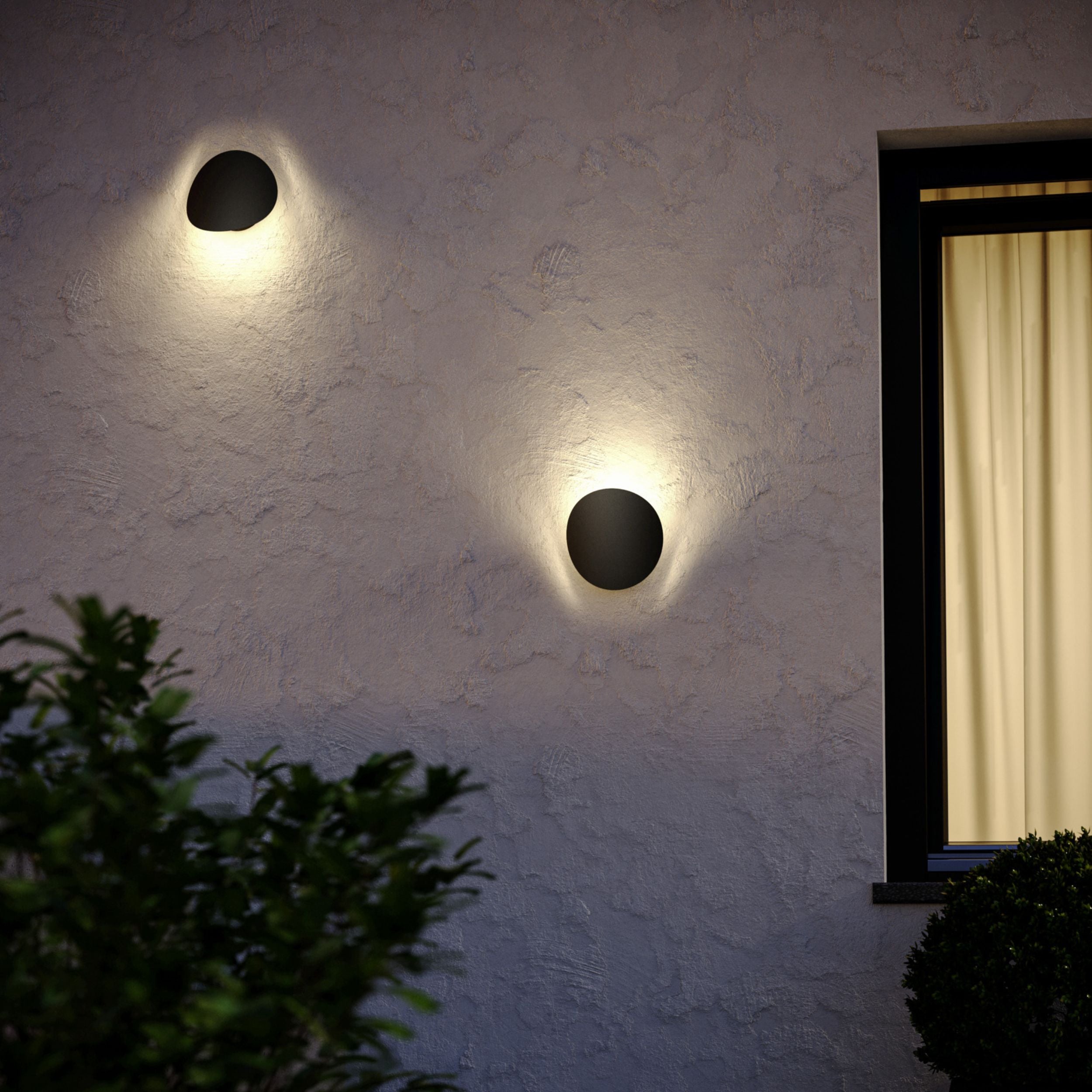 Eglo EU BRIALE Outdoor LED Wall Light – Sandy Aluminium, 3?Step CCT, Warm to Cool White, IP44 Exterior Lighting product image - Endon Lighting from First Light Direct with great prices and fast UK delivery