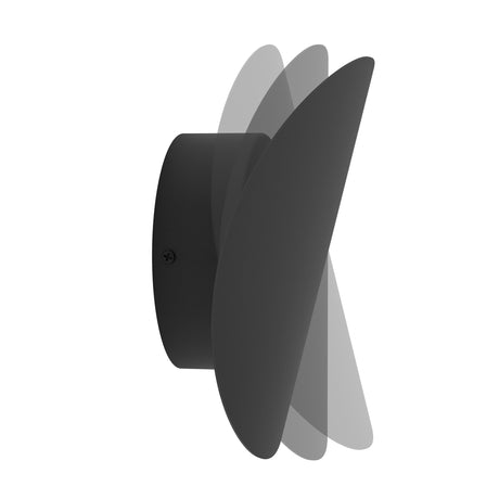 Eglo EU BRIALE Outdoor LED Wall Light – Black Aluminium, 3?Step CCT, Warm to Cool White, IP44 Exterior Lighting