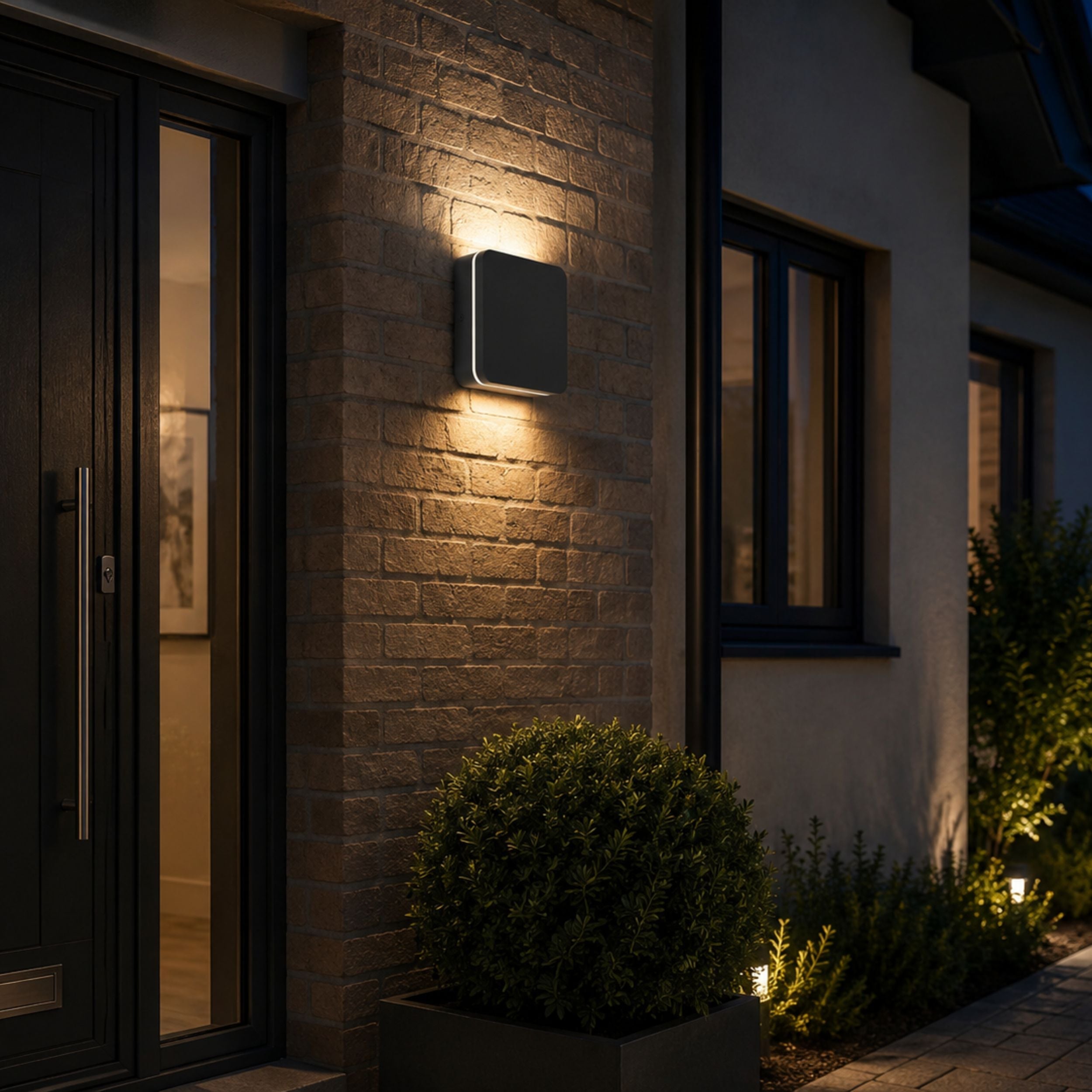 Eglo EU PEDERSANO Outdoor LED Wall Light – Auburn, 3?Step CCT, Integrated LED, IP44 Exterior Lighting product image - Endon Lighting from First Light Direct with great prices and fast UK delivery