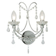 Autumn 2LT Bathroom Wall Light - Chrome Metal