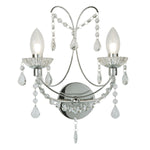 Autumn 2LT Bathroom Wall Light - Chrome Metal