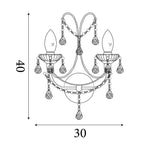 Searchlight Electric Autumn 2LT Bathroom Wall Light - Chrome Metal 9037-2CC