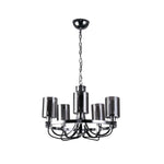 Searchlight Electric Catalina 5Lt Pendant - Chrome Metal & Smoked Glass 9045-5CC
