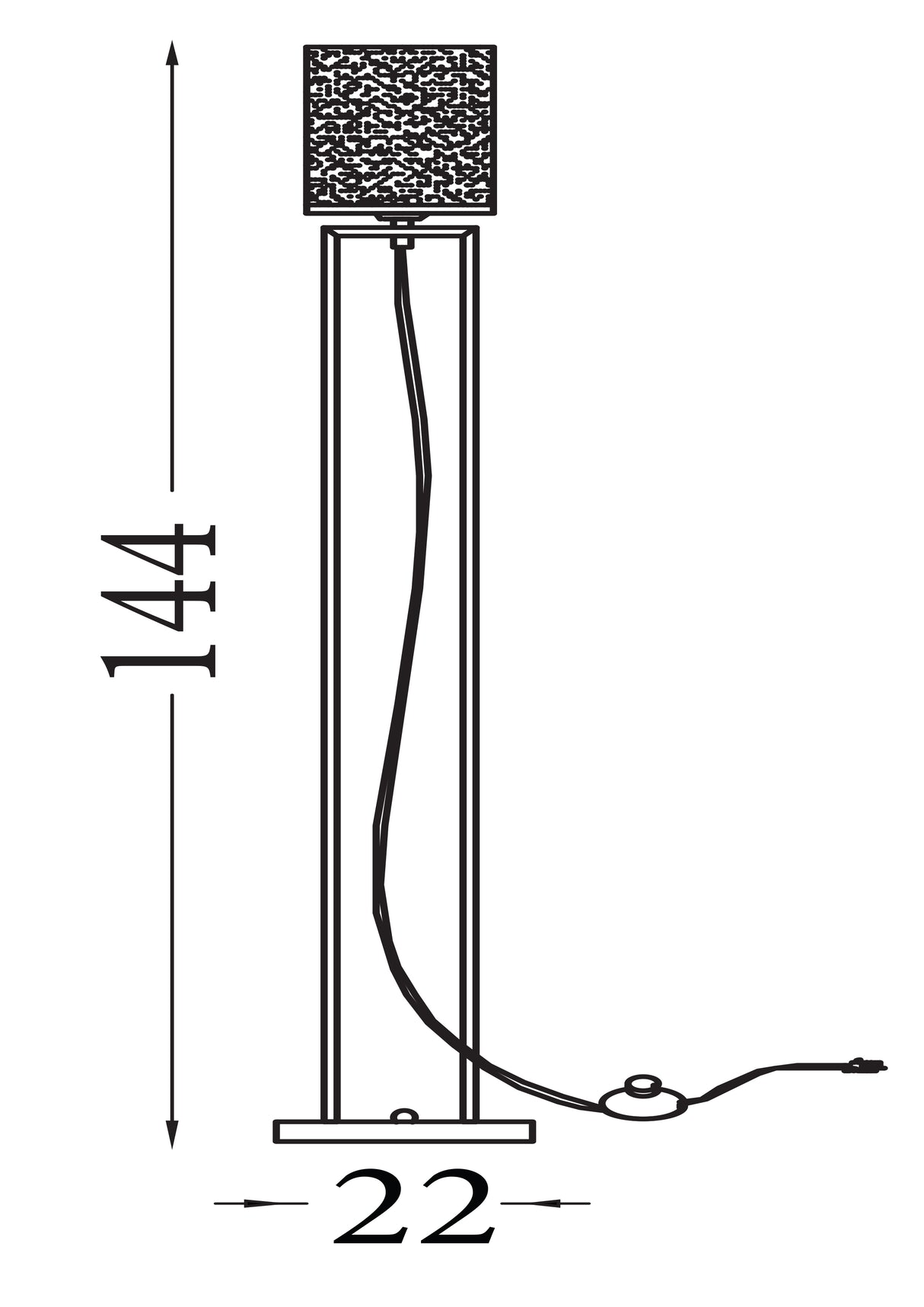 Searchlight Electric Catalina Floor Lamp - Chrome Metal & Smoked Glass 9053CC