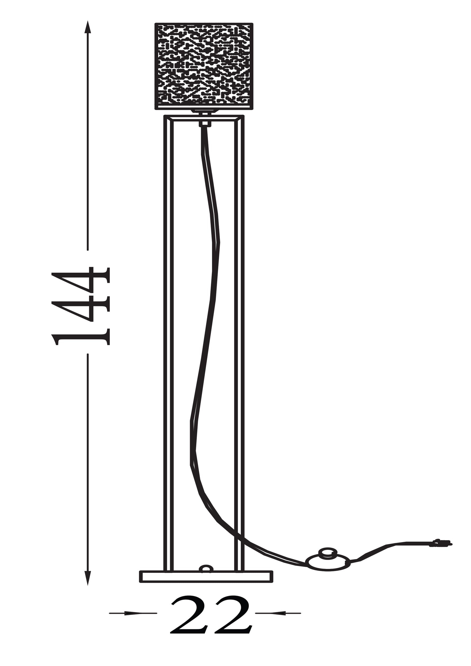 Searchlight Electric Catalina Floor Lamp - Chrome Metal & Smoked Glass 9053CC