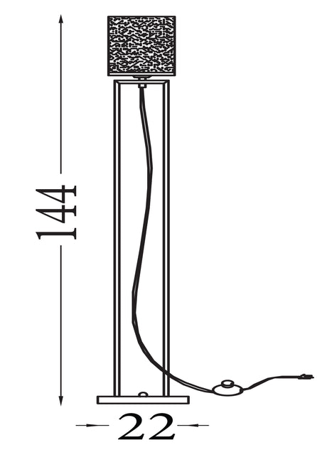 Searchlight Electric Catalina Floor Lamp - Chrome Metal & Smoked Glass 9053CC