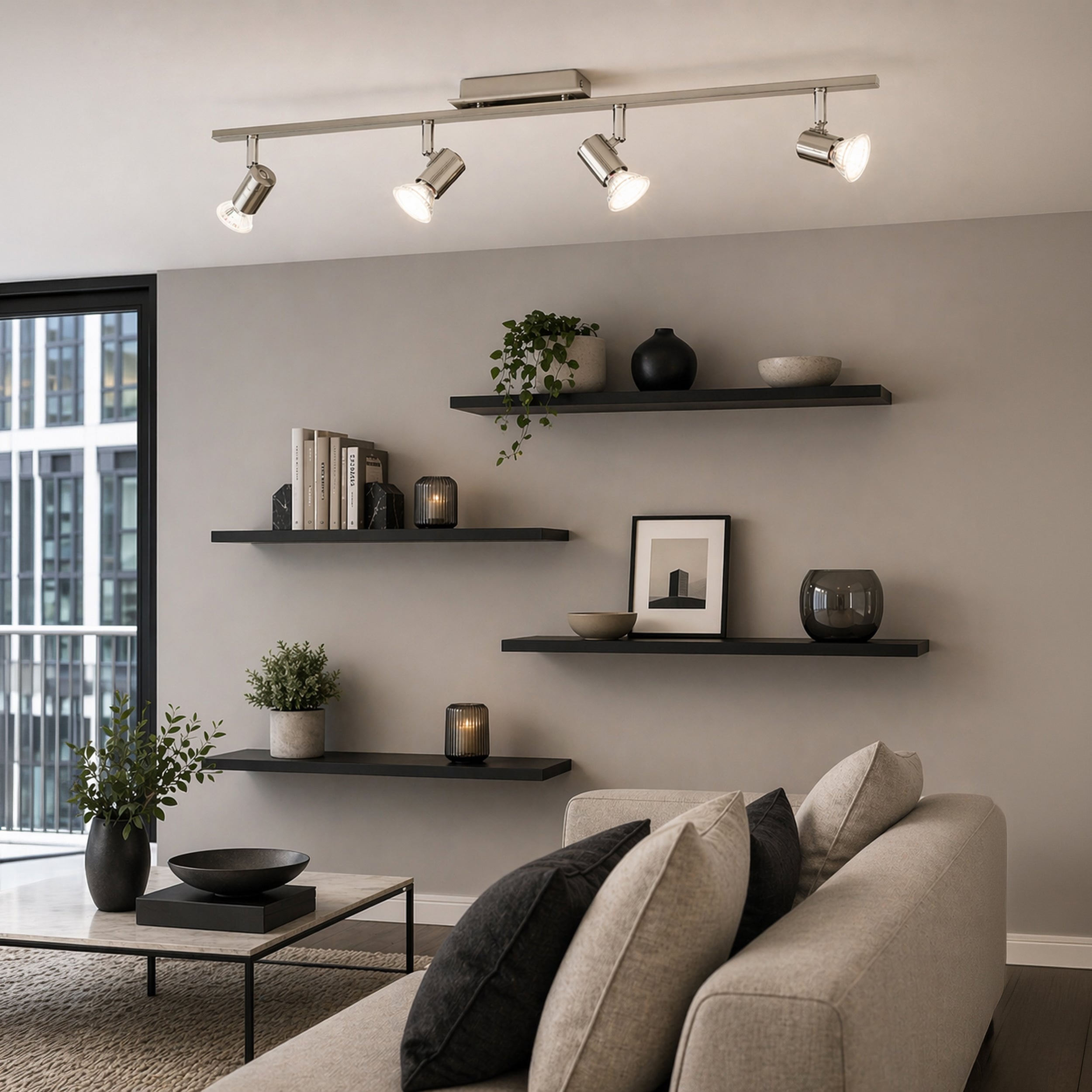 Eglo EU Saliteras-Z Smart Control LED Modern White Steel Ceiling Light product image - Endon Lighting from First Light Direct with great prices and fast UK delivery