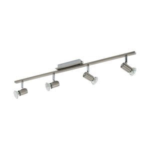 Eglo EU Rotello Steel Satin Nickel & Chrome LED 4-Light Spotlight