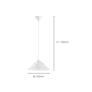 Eglo EU Albany Plastic & Glass White Single Pendant