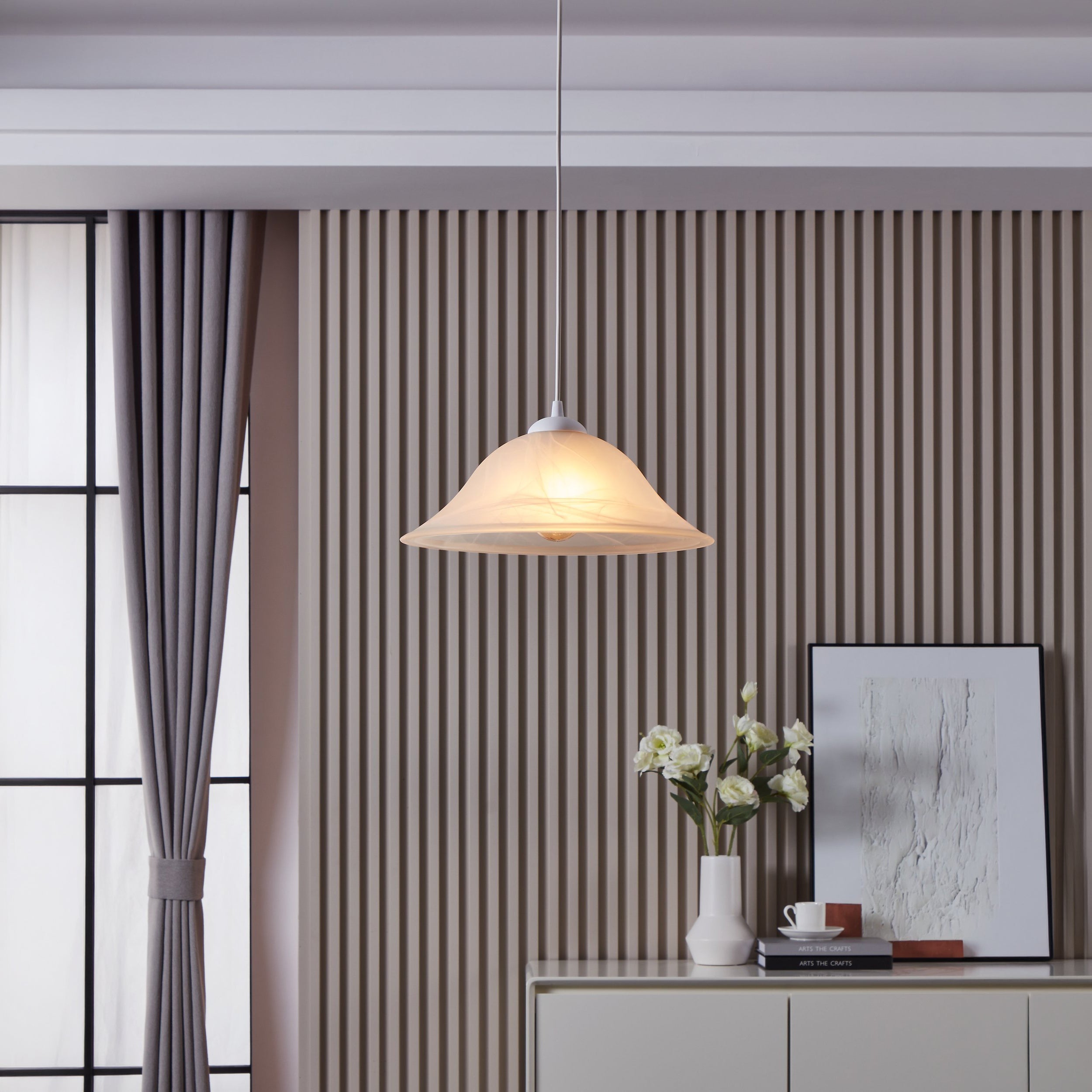 Eglo EU Gaetano 1 Large Black & Copper Steel Dome Pendant Light