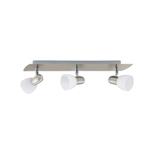 Eglo EU ENEA Twin Spot Light – Satin Nickel Finish, E14 Fittings, Adjustable Indoor Ceiling Spot, 500mm