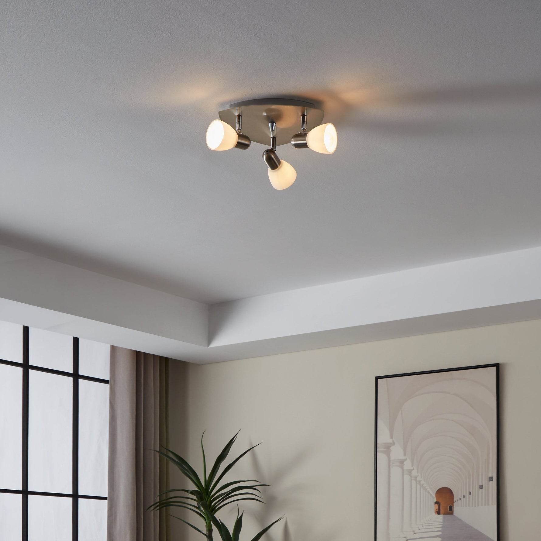Eglo EU Damasco 1 Table Lamp – Satin Nickel Steel