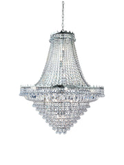 Versailles  19Lt Chandelier  - Chrome Metal & Crystal