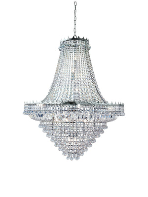 Versailles  19Lt Chandelier  - Chrome Metal & Crystal