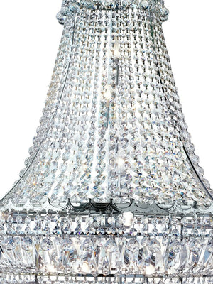 Searchlight Electric Versailles  19Lt Chandelier  - Chrome Metal & Crystal 9112-102CC