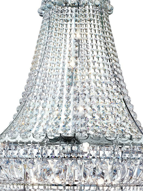 Searchlight Electric Versailles  19Lt Chandelier  - Chrome Metal & Crystal 9112-102CC