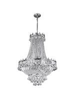 Searchlight Electric Versailles  9Lt Chandelier  - Chrome Metal & Crystal 9112-52CC