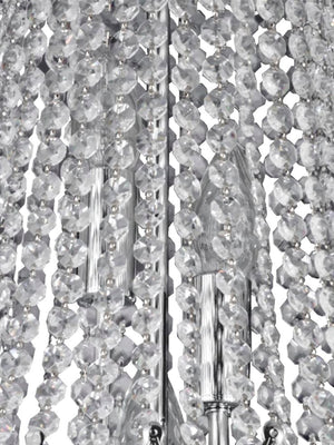 Searchlight Electric Versailles  9Lt Chandelier  - Chrome Metal & Crystal 9112-52CC