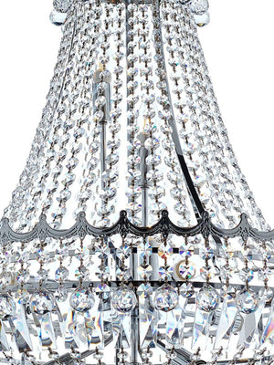 Searchlight Electric Versailles  13Lt Chandelier  - Chrome Metal & Crystal 9112-82CC