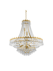 Versailles  13Lt Chandelier  - Gold Metal & Crystal